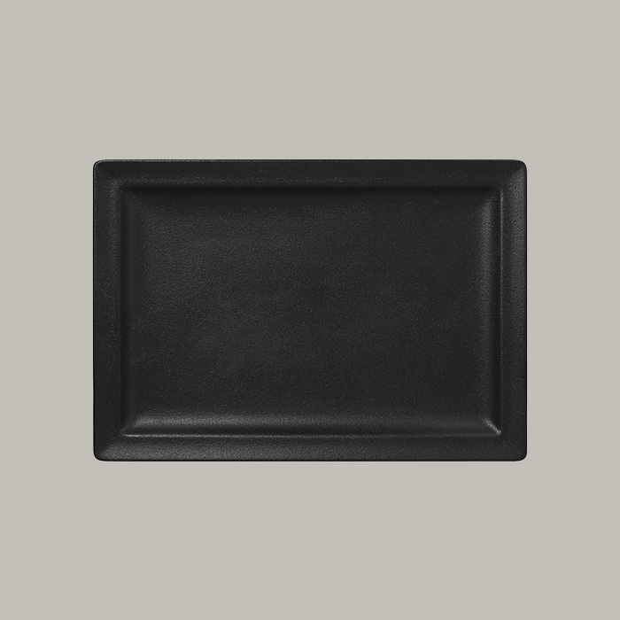 Rak Neo Set of 6 Fusion Black Rectangular Plates