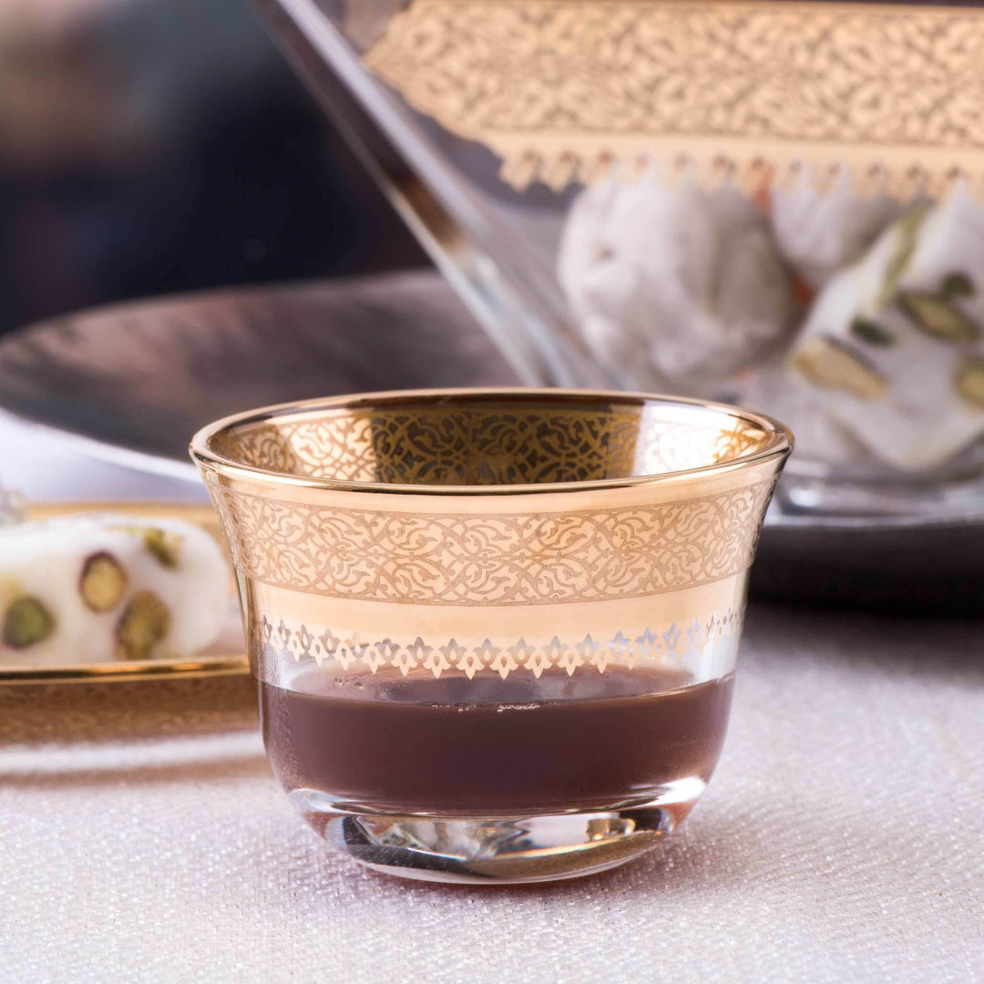 Dimlaj Cordoba Set of 6 Pcs Cawa Cups (Gold)