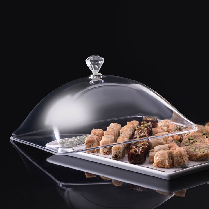 Large Square Acrylic Cover 1 Pc (Platinum Color) - Premium Covers from Dimlaj - Just $53! 