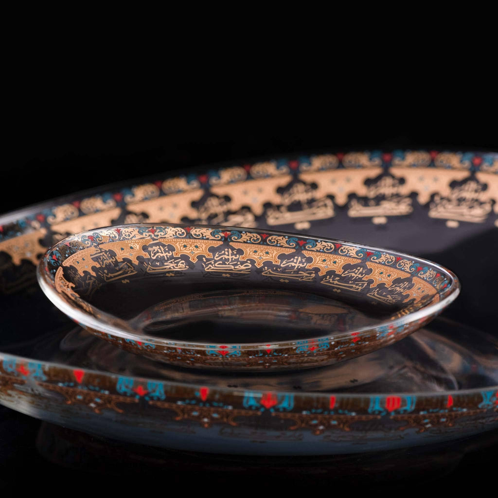 Dimlaj Suroor Set of 6 Pcs Plates (Gold) - Premium Glass Plates from Suroor By Dimlaj - Just $315! 