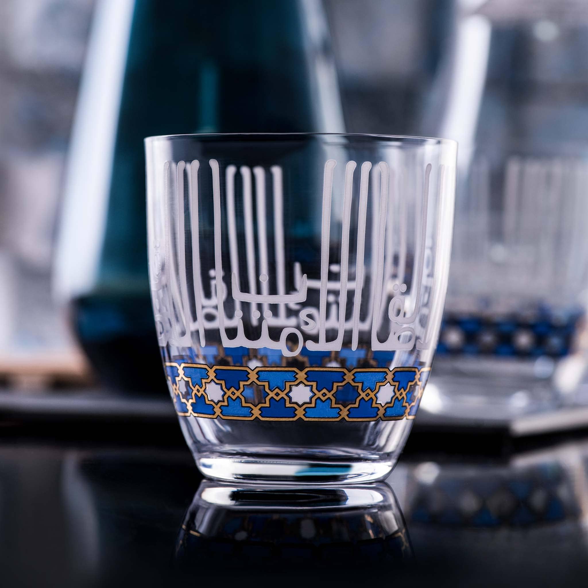 Dimlaj Asala Set of 6 Pcs Short Tumblers (Gold & Blue) - Premium Short Tumblers from Asala By Dimlaj - Just $265! 