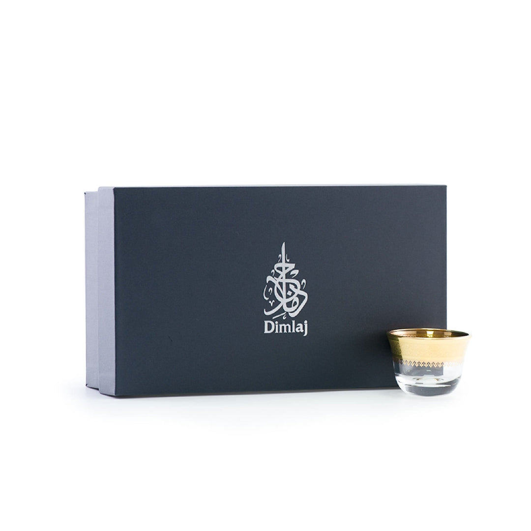 Dimlaj Cordoba Set of 6 Pcs Cawa Cups (Gold)