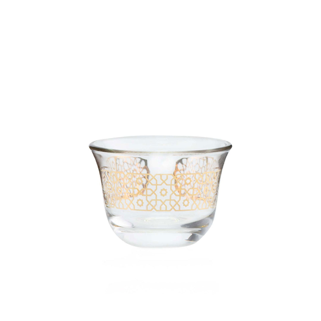 Dimlaj Furat Set of 6 Pcs Cawa Cups (Gold)