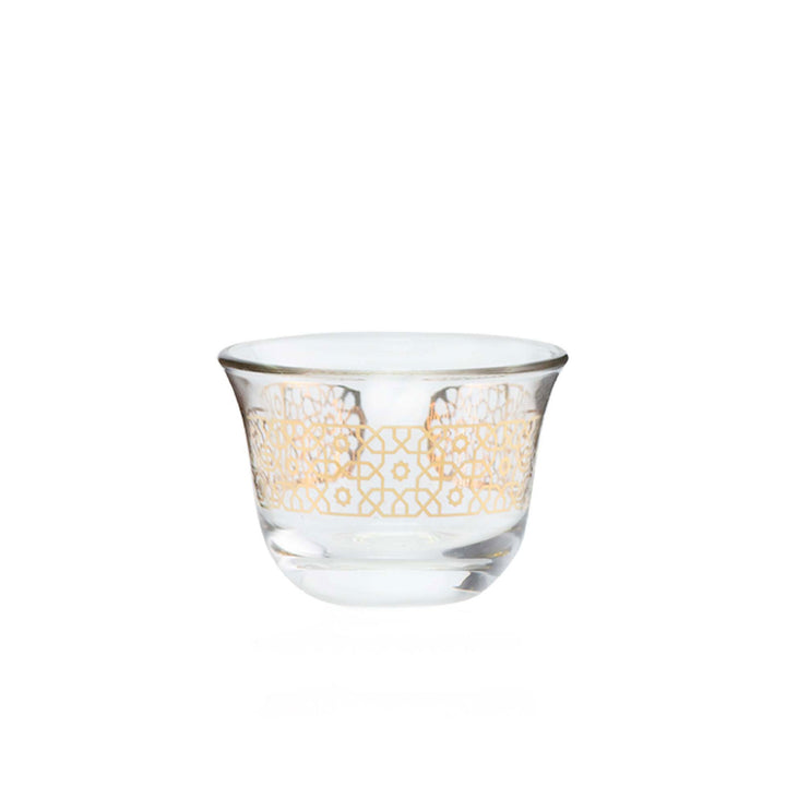 Dimlaj Furat Set of 6 Pcs Cawa Cups (Gold)