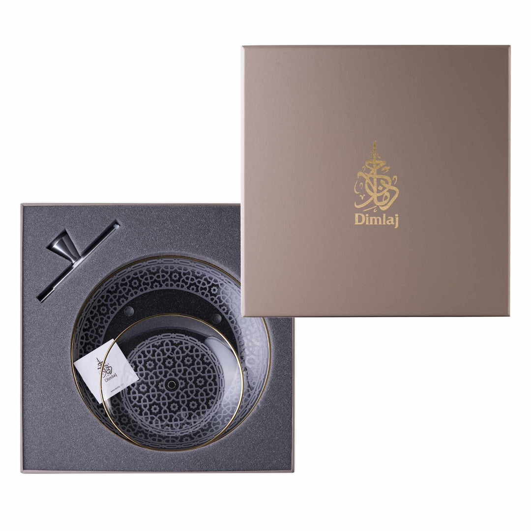 Dimlaj Ivory 2 Tiered Tray (Gold)