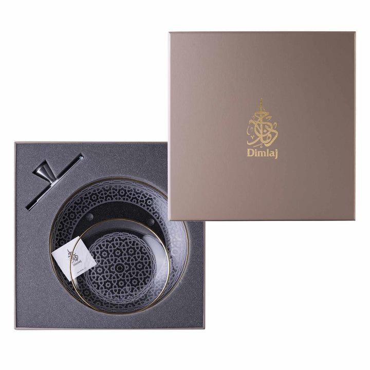 Dimlaj Ivory 2 Tiered Tray (Gold)