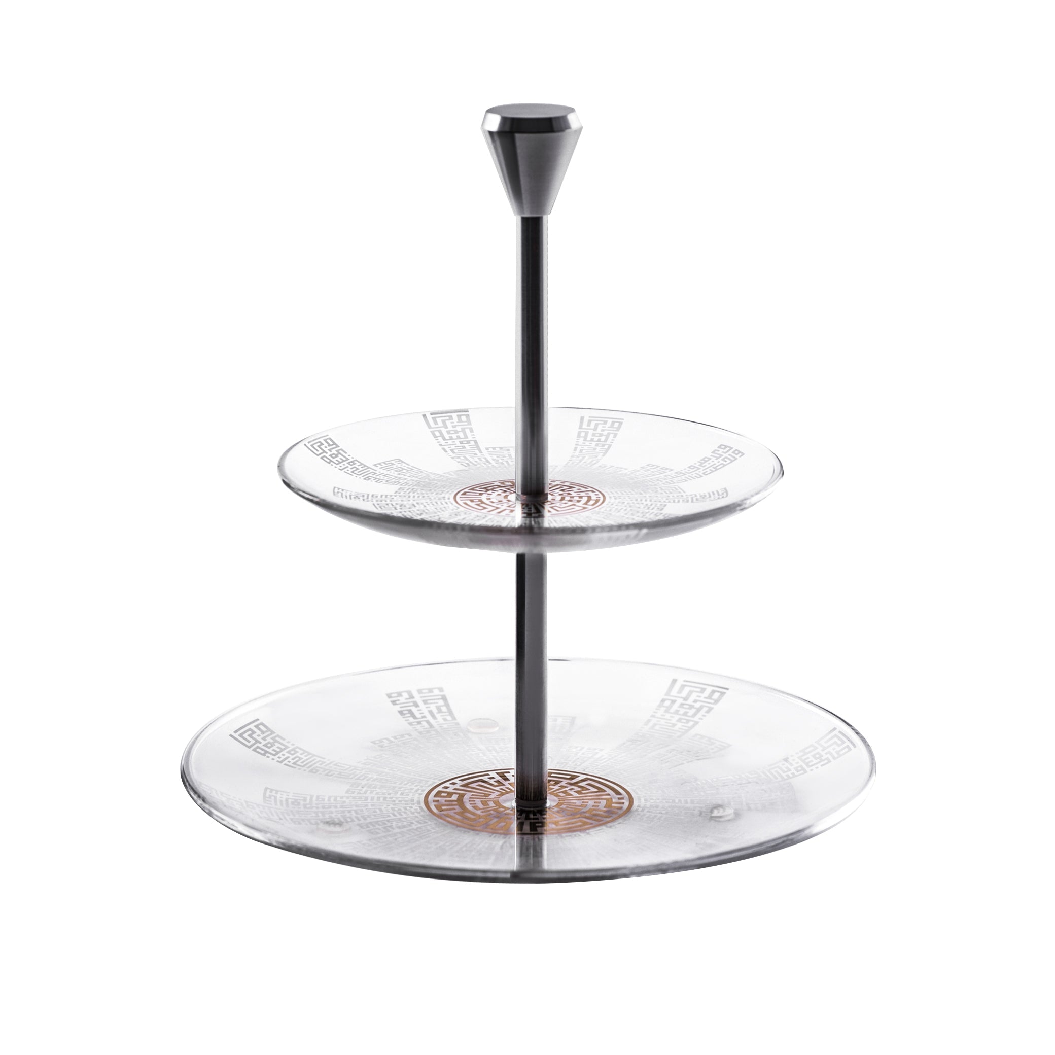 Dimlaj Abraj 2 Tiered Tray (Gold) - Premium Stands from Abraj By Dimlaj - Just $210! 