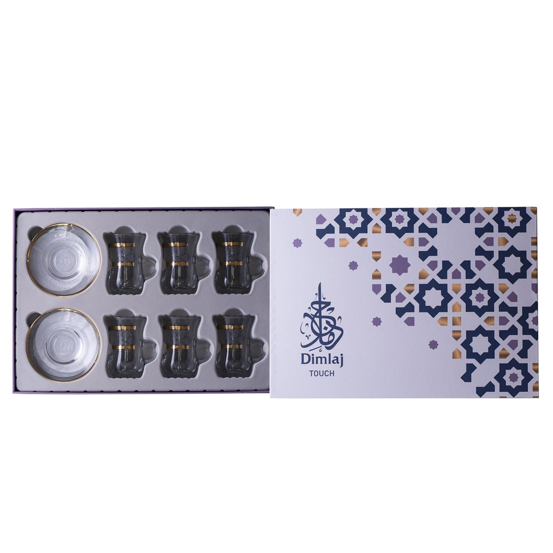 Touch Elena Set Of 6 Pcs Tea Cups and Saucers