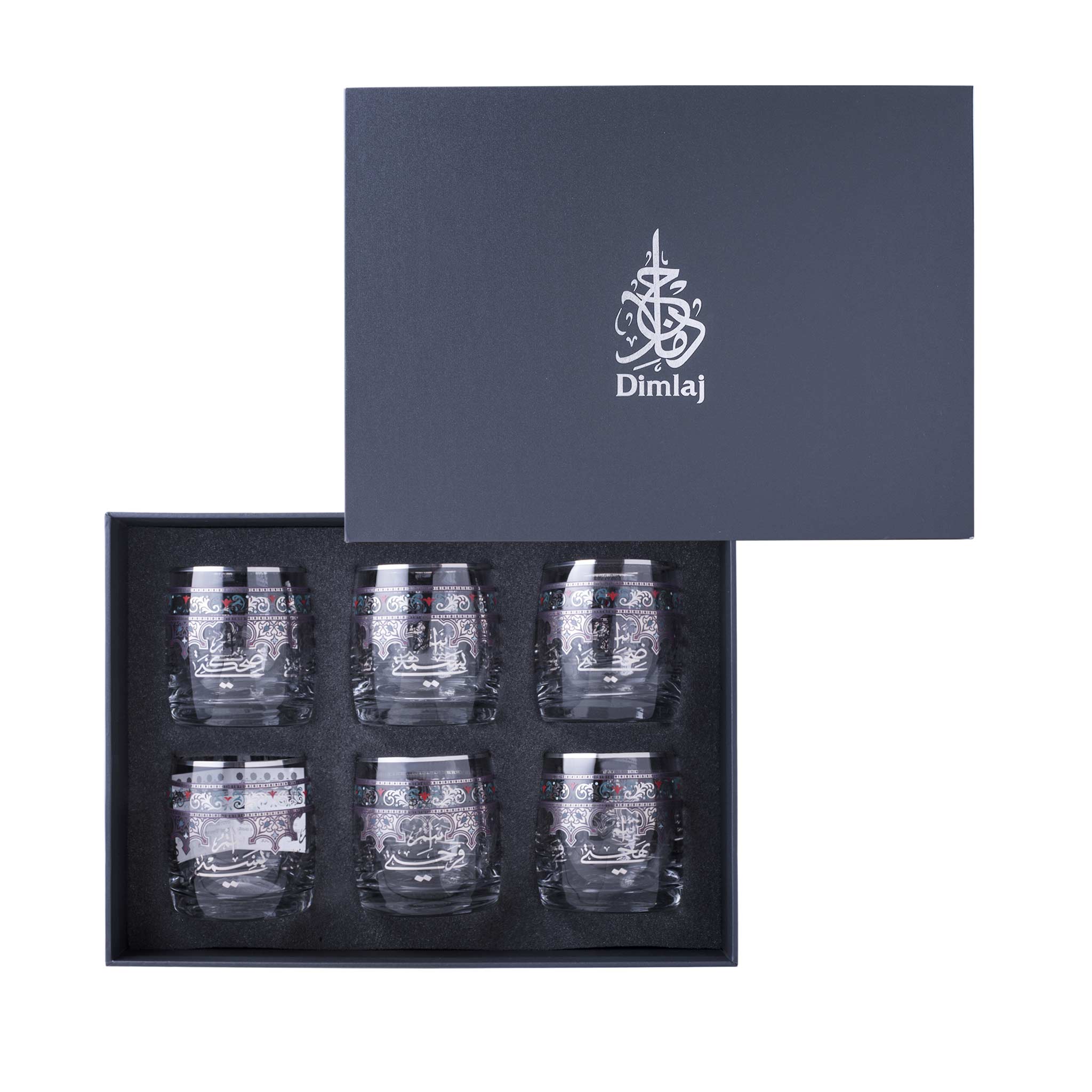 Dimlaj Suroor Set of 6 Pcs Short Tumblers (Platinum) - Premium Short Tumblers from Suroor By Dimlaj - Just $315! 
