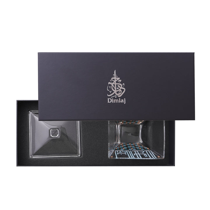 Dimlaj Asala Serving Bowl with Lid (Gold &amp; Green)