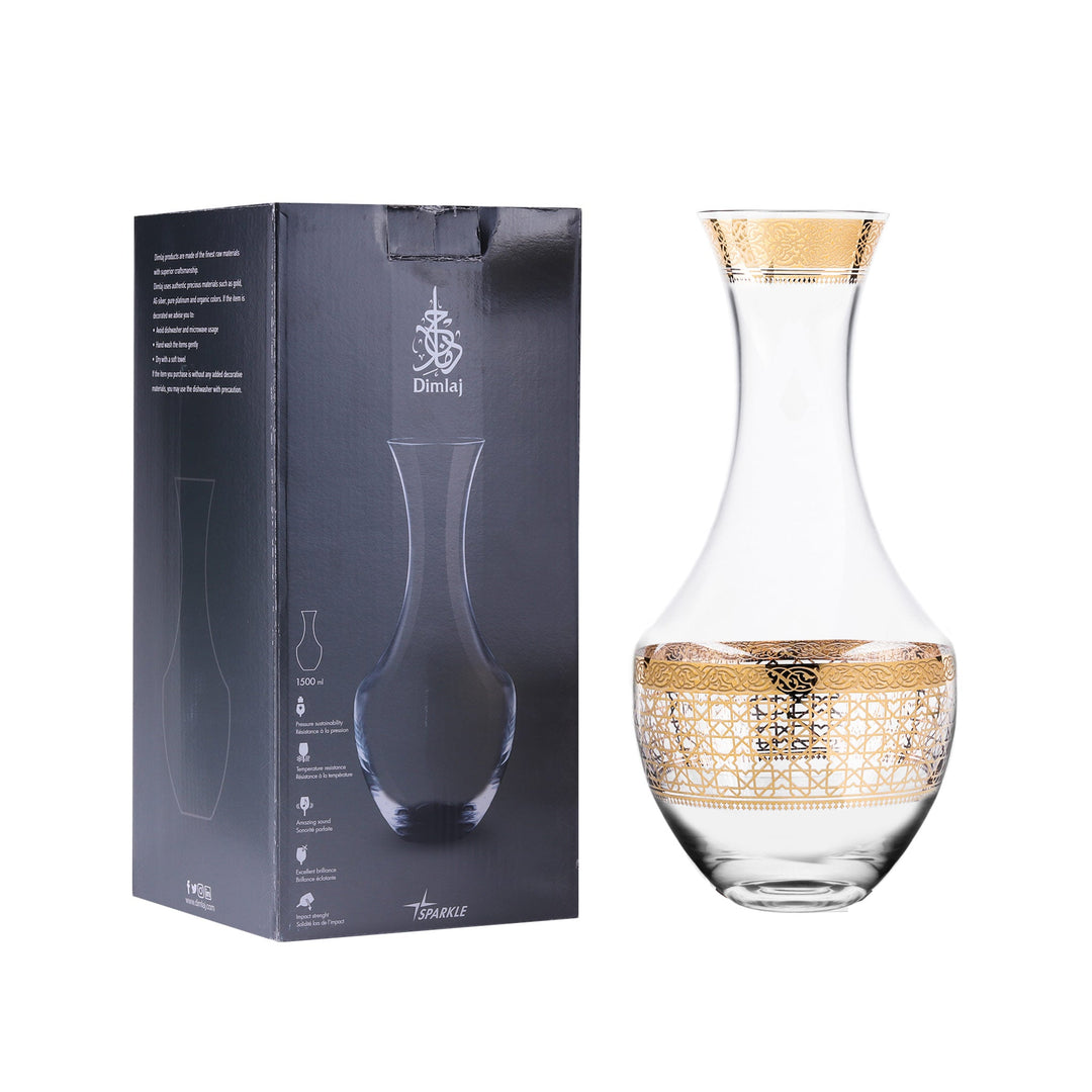 Dimlaj Cordoba Crystal Decanter (Gold)