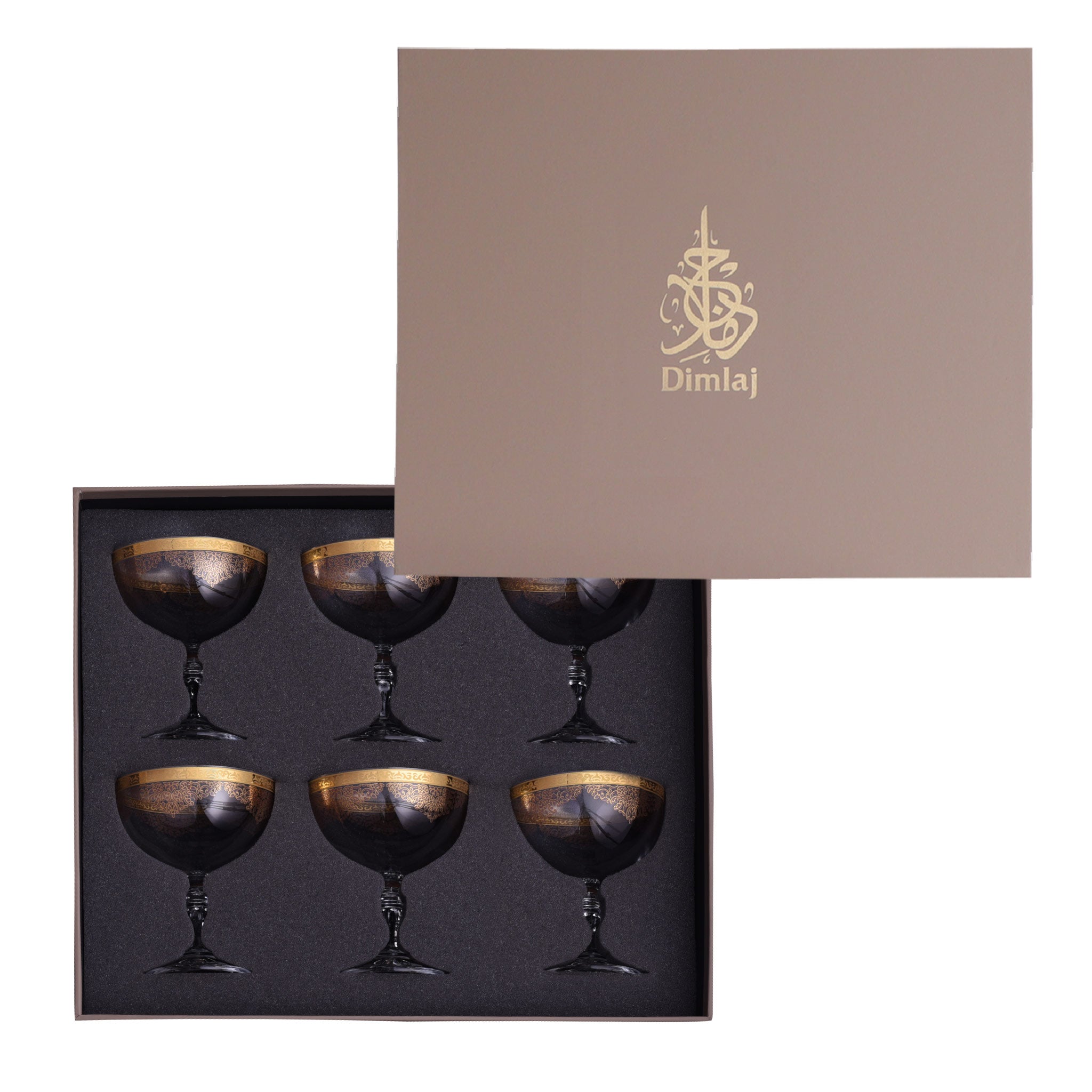 Dimlaj Selena Set of 6 Pcs Ice-Cream Cups (Gold & Pink) - Premium Ice-Cream Cups from Selena By Dimlaj - Just $212! 