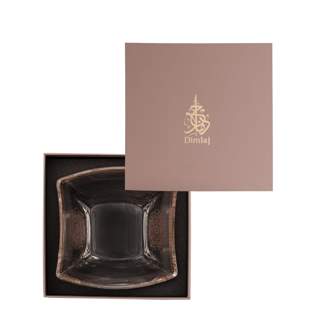 Dimlaj Selena Serving Bowl (Gold & Pink)