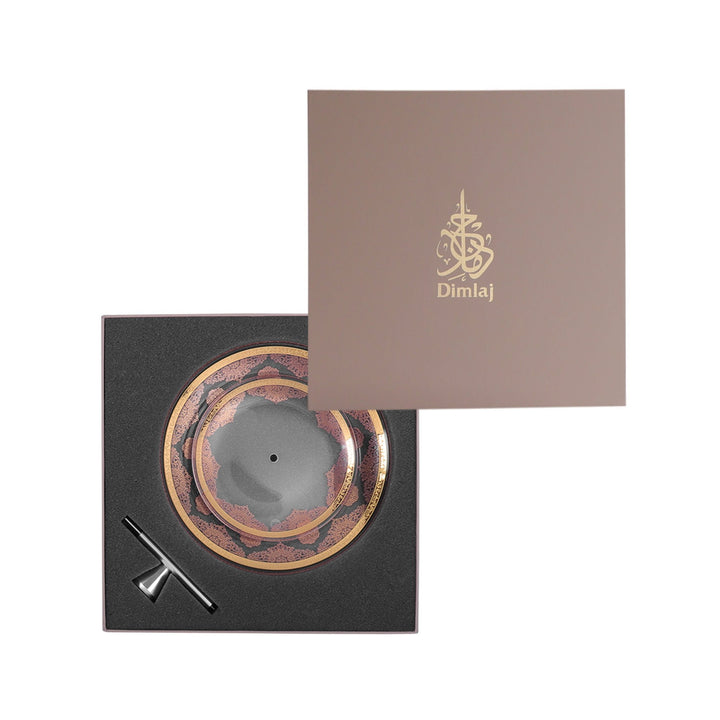 Dimlaj Selena 2 Tiered Tray (Gold & Pink)