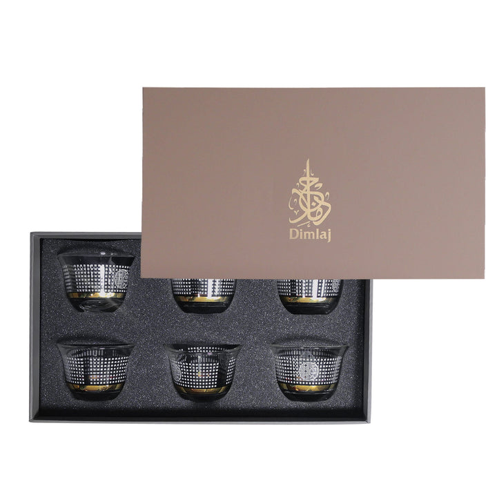 Dimlaj Havana Set of 6 Pcs Cawa Cups (Gold)