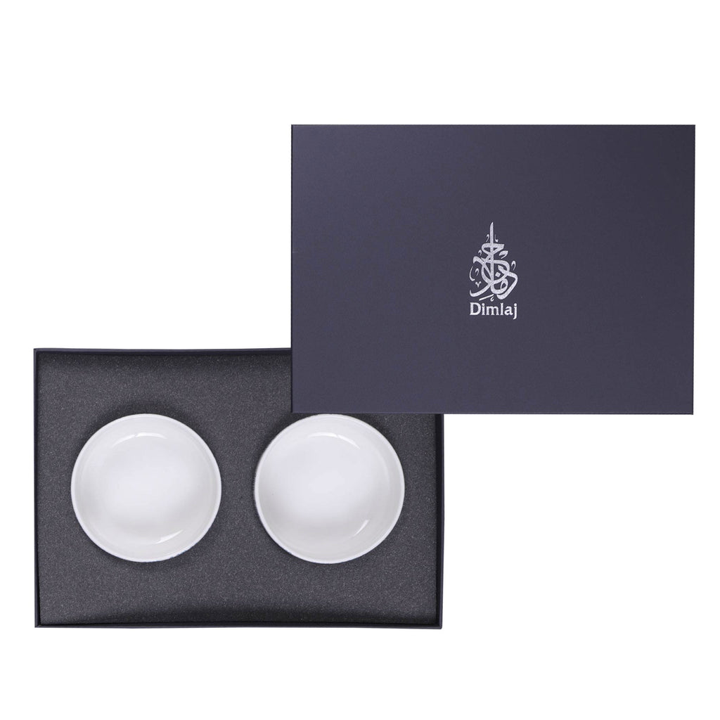 Dimlaj Wurood Set of 2 Pcs Porcelain Bowl Set (Gold & Green) - Premium Bowls from Wurood By Dimlaj - Just $235! 