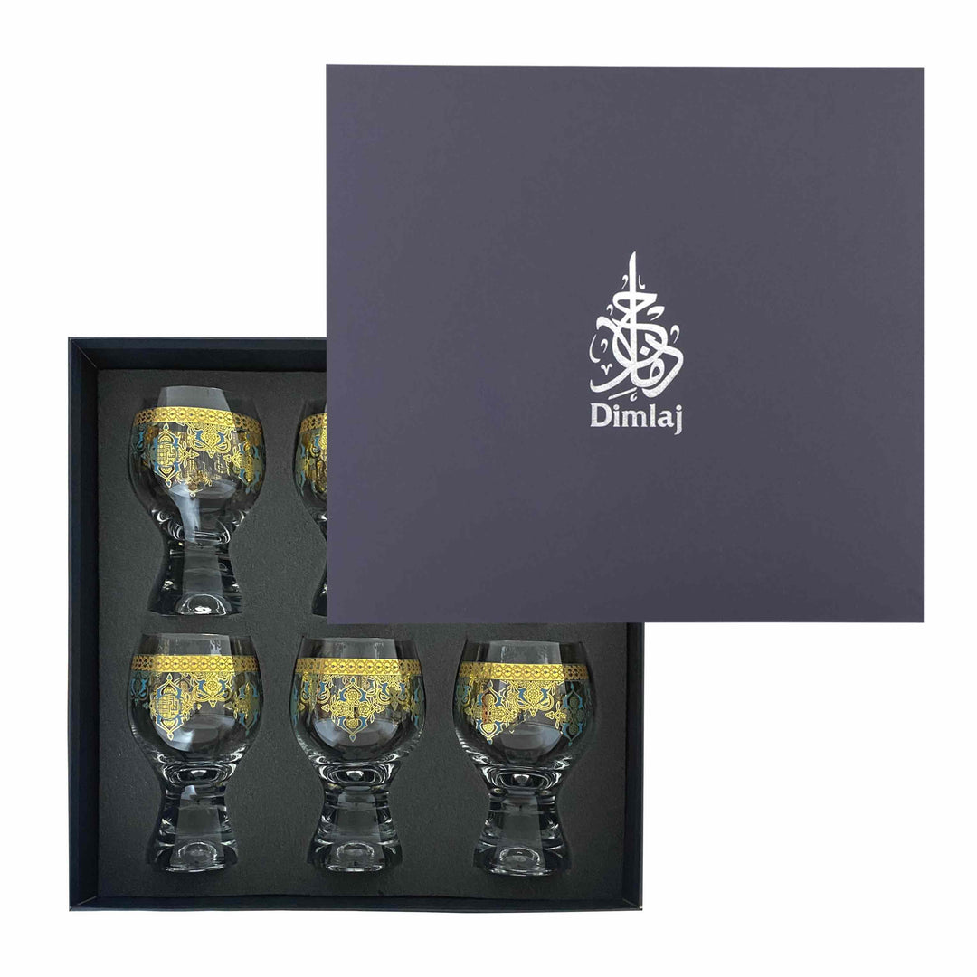 Dimlaj Rayhan Set of 6 Pcs Goblet Stems (Gold)