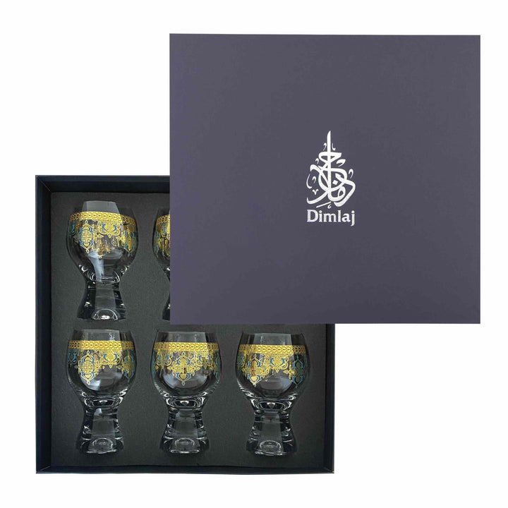 Dimlaj Rayhan Set of 6 Pcs Goblet Stems (Gold)