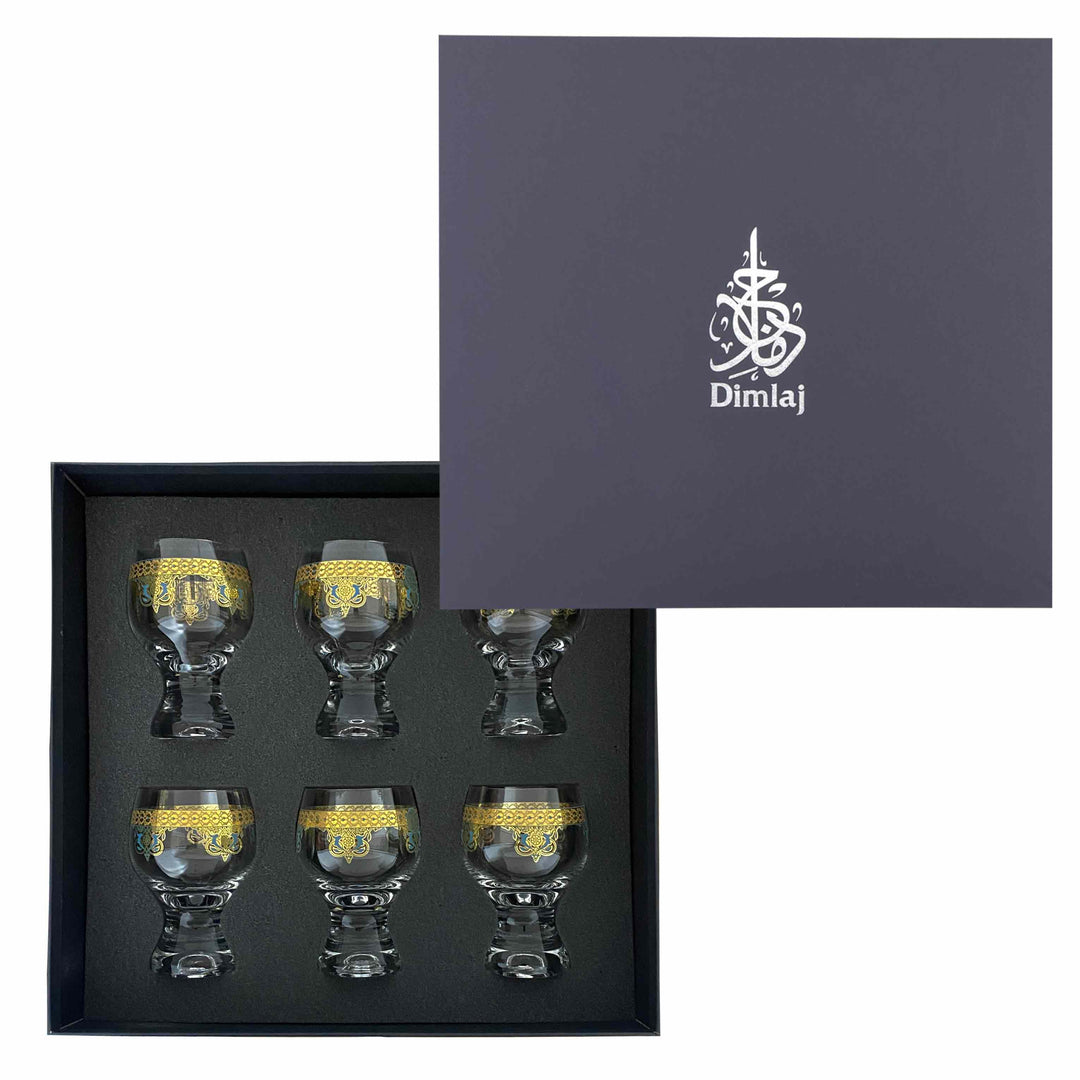 Dimlaj Rayhan Set of 6 Pcs Goblet Stems (Gold)