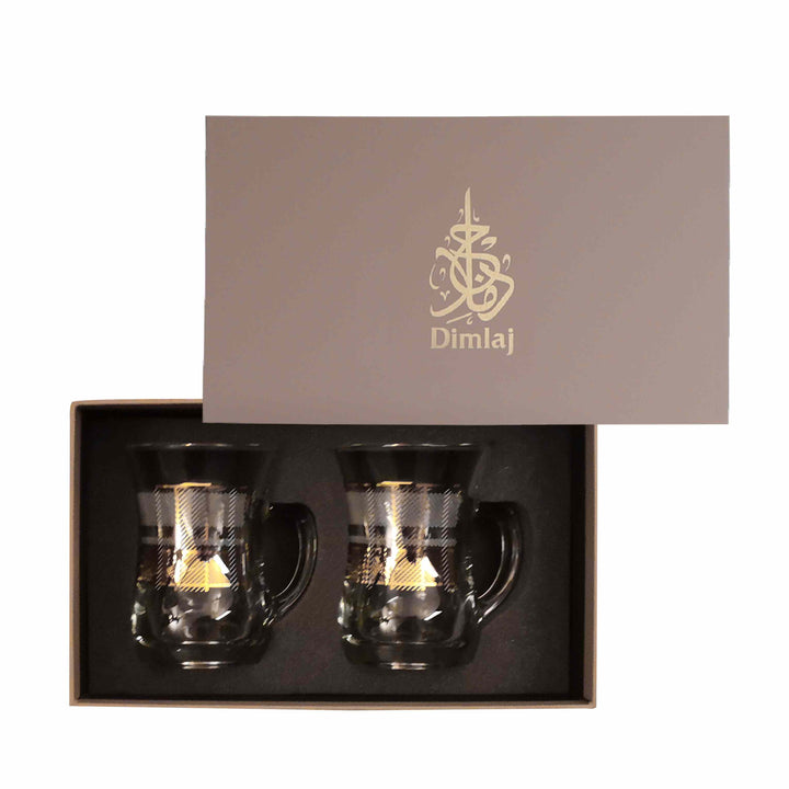 Dimlaj Legacy Set of 2 Pcs Mug and Saucer (Gold)