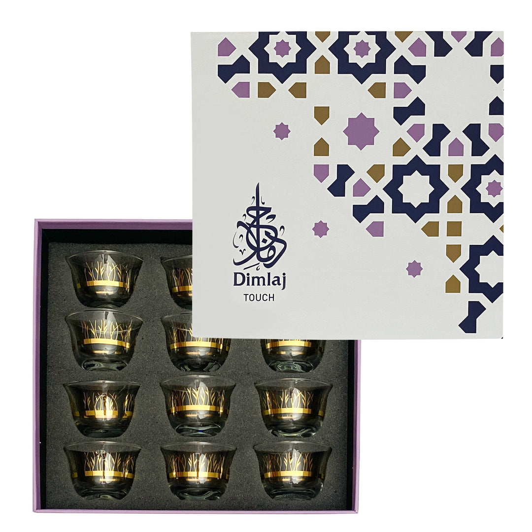 Touch Golden Ivy Set Of 12 Pcs Cawa Cups