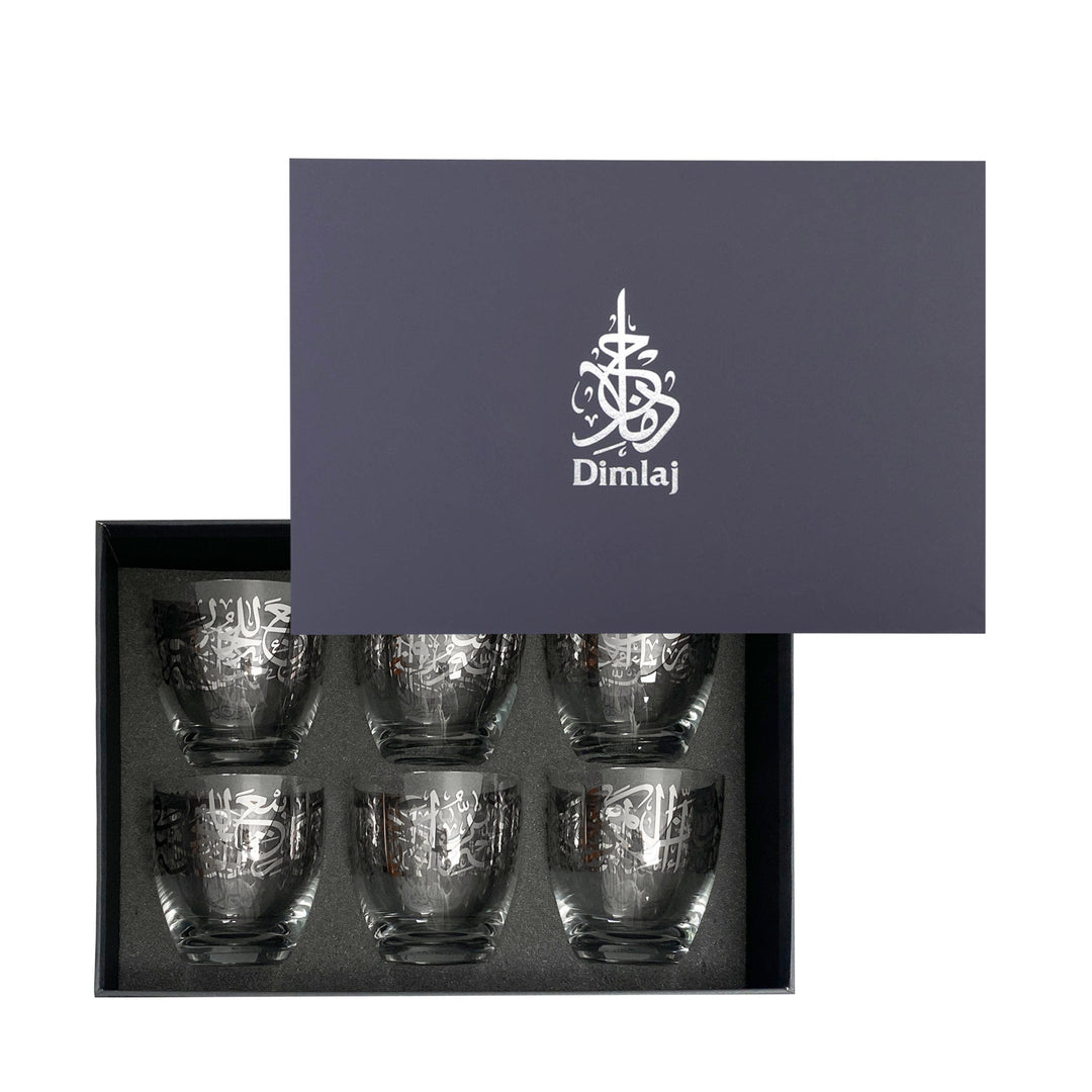 Dimlaj Kareem Set of 6 Pcs Short Tumblers (Platinum)