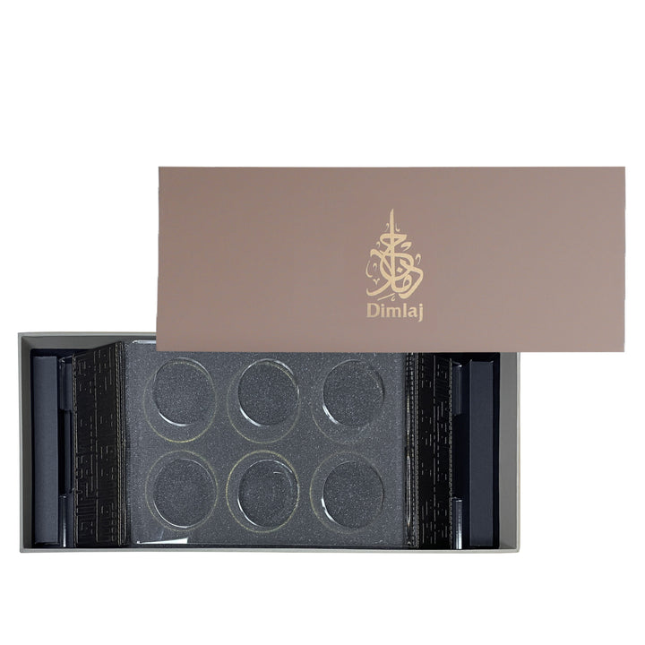 Dimlaj Shafa Acrylic Coffee Stand & Cawa Cups (Black)