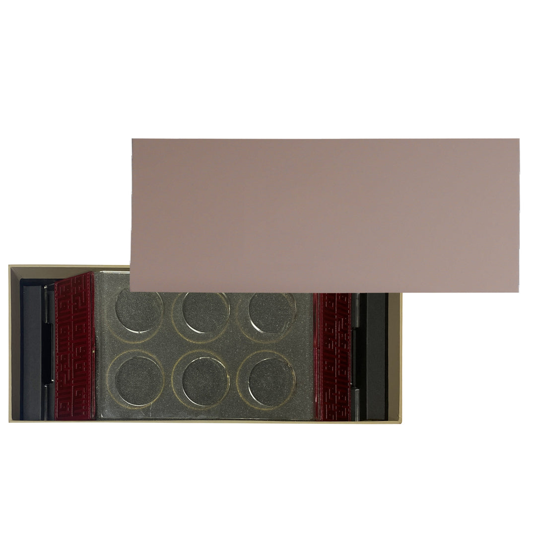 Dimlaj Shafa Acrylic Coffee Stand & Cawa Cups (Maroon)