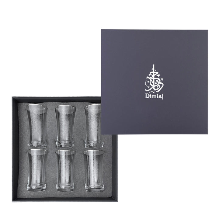 Dimlaj Perla Set of 6 Pcs Crystal Tumblers (Platinum)