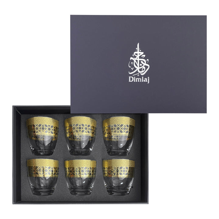 Dimlaj Cordoba Set of 6 Pcs Short Tumblers (Gold)