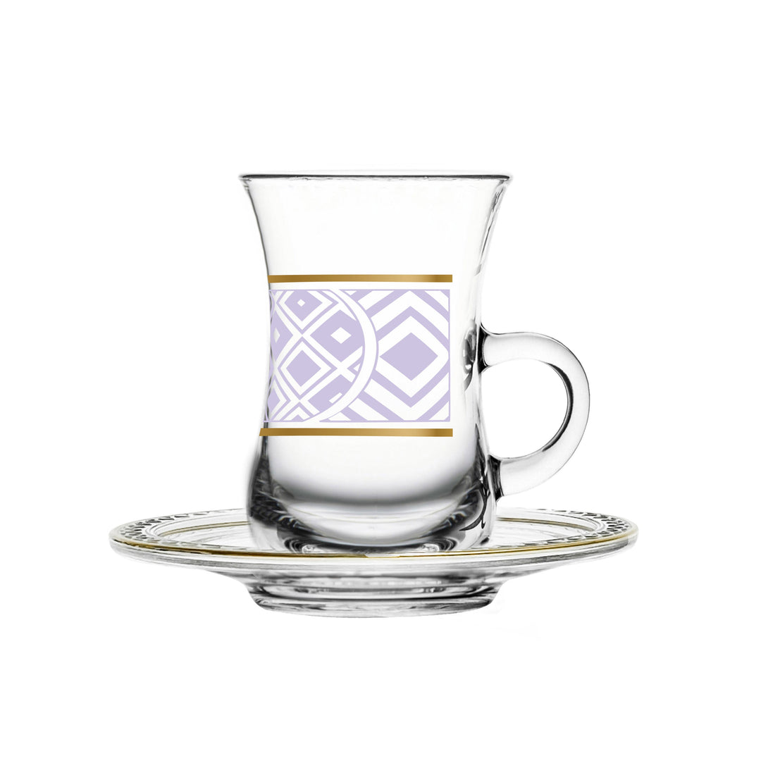 Touch Retro Set Of 6 Pcs Tea Cups and Saucers