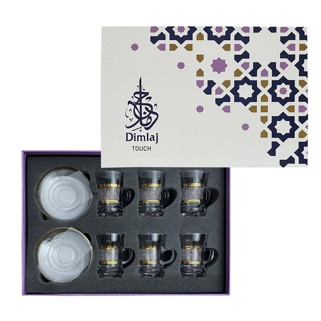 Touch Yaqout Set Of 6 Pcs Tea Cups and Saucers