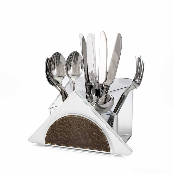 Dimlaj Nagham Cutlery & Napkin Holder (Bronze)