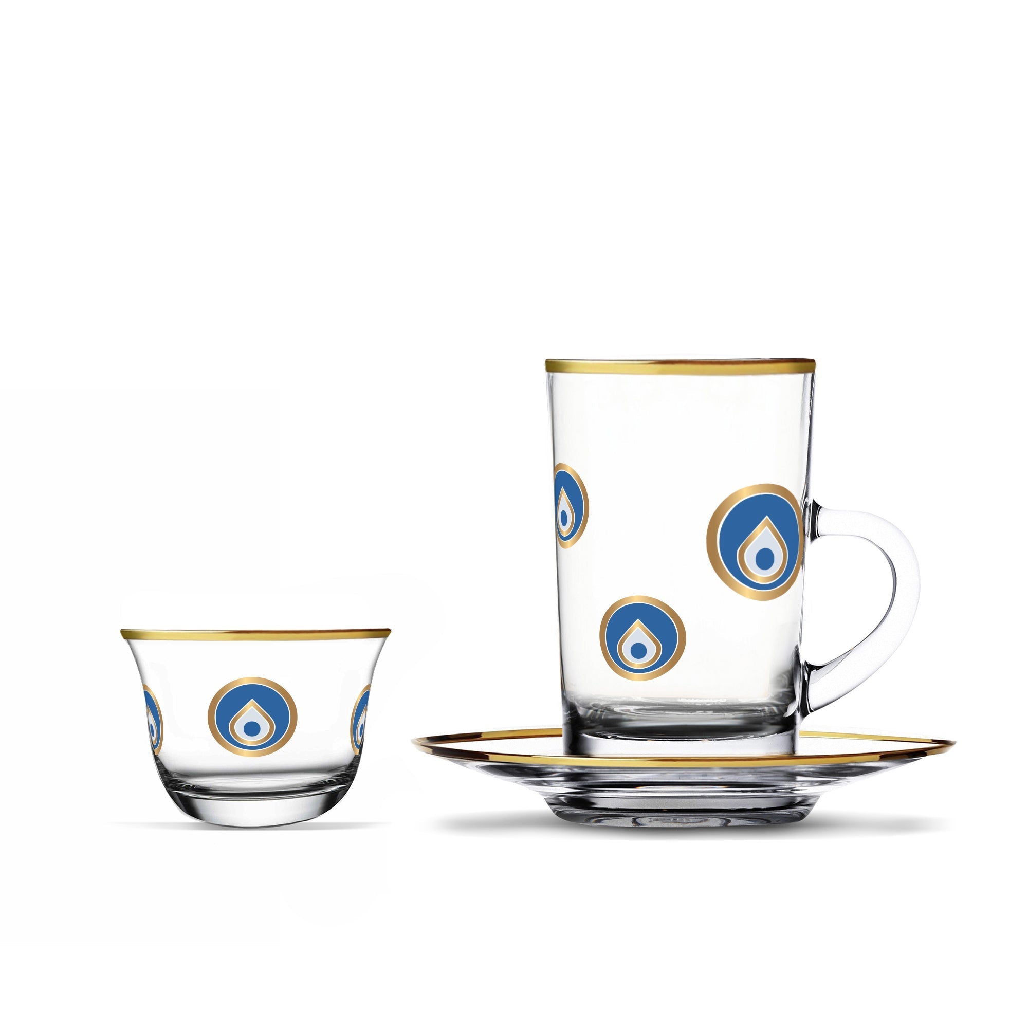 Dimlaj Charm Set of 18 Pcs Assorted Drinkware (Gold) - Premium Drinkset from Charm By Dimlaj - Just $390! 