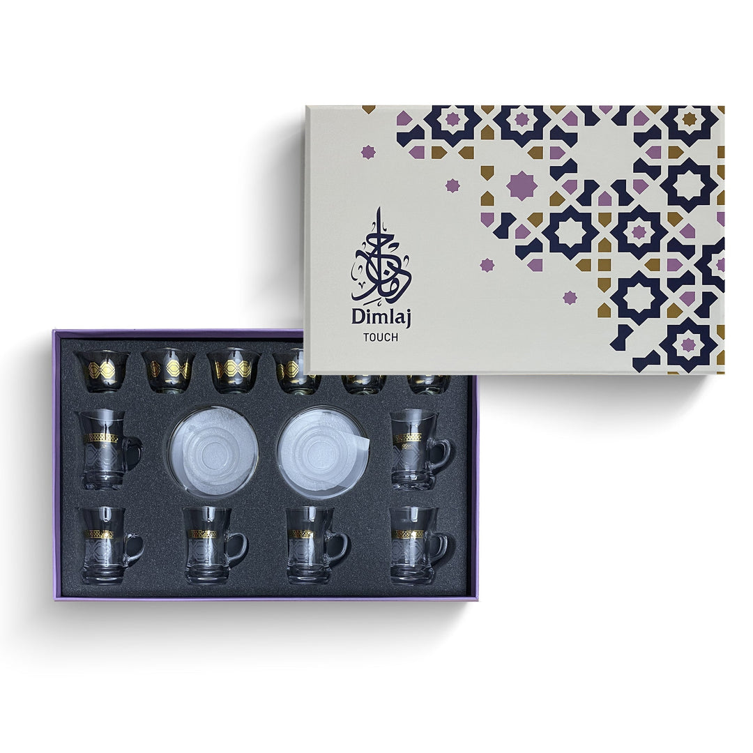 Touch Diamond Set of 18 Pcs Assorted Drinkware