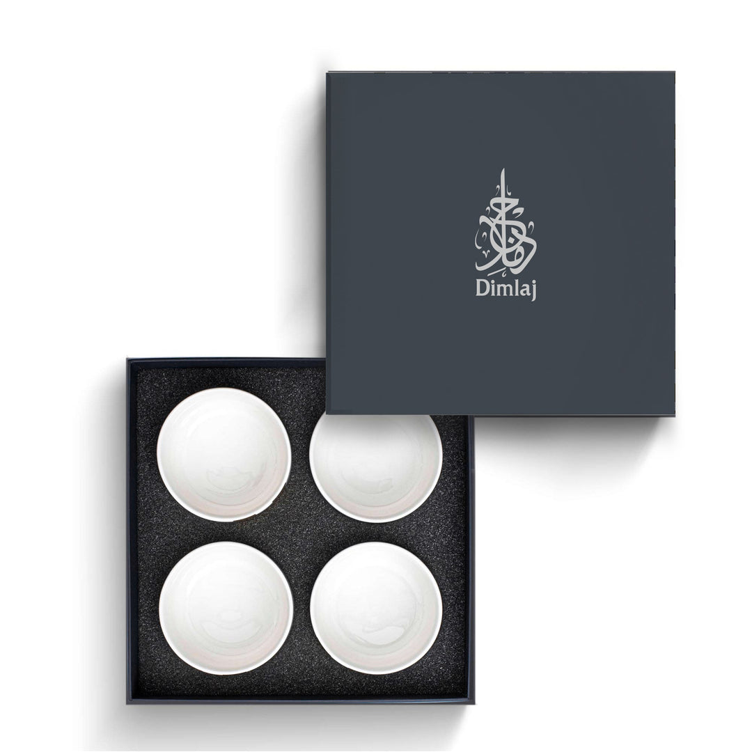 Dimlaj Hayat Set of 4 Pcs Porcelain Bowls (Gold)