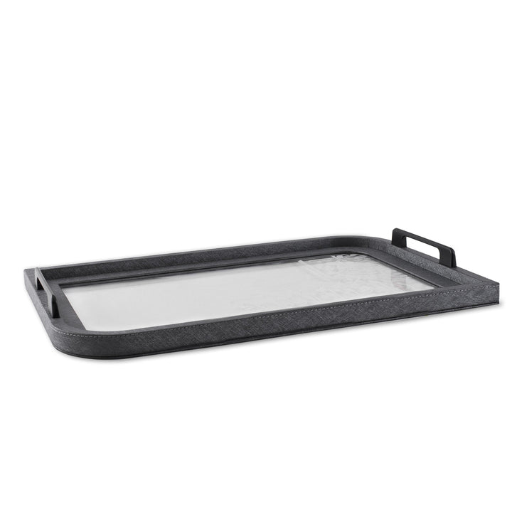 Dimlaj Wadoud Acrylic Serving Tray (Metallic Smokey Grey)