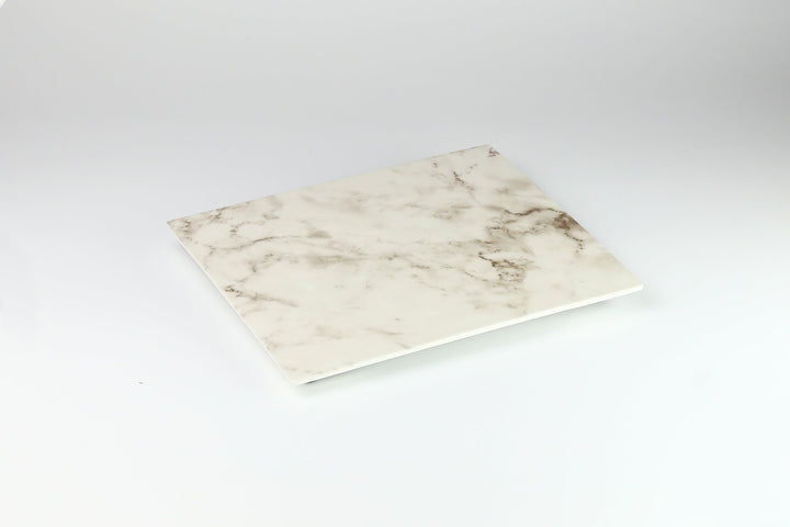 Efay Marble Carrara Footed Platter 1/2 Pure White - Premium Platters from Efay - Just $65! 