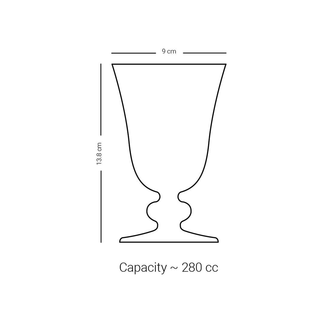 Dimlaj Montage Set of 6 Pcs Goblet Stems (Gold & Blue)