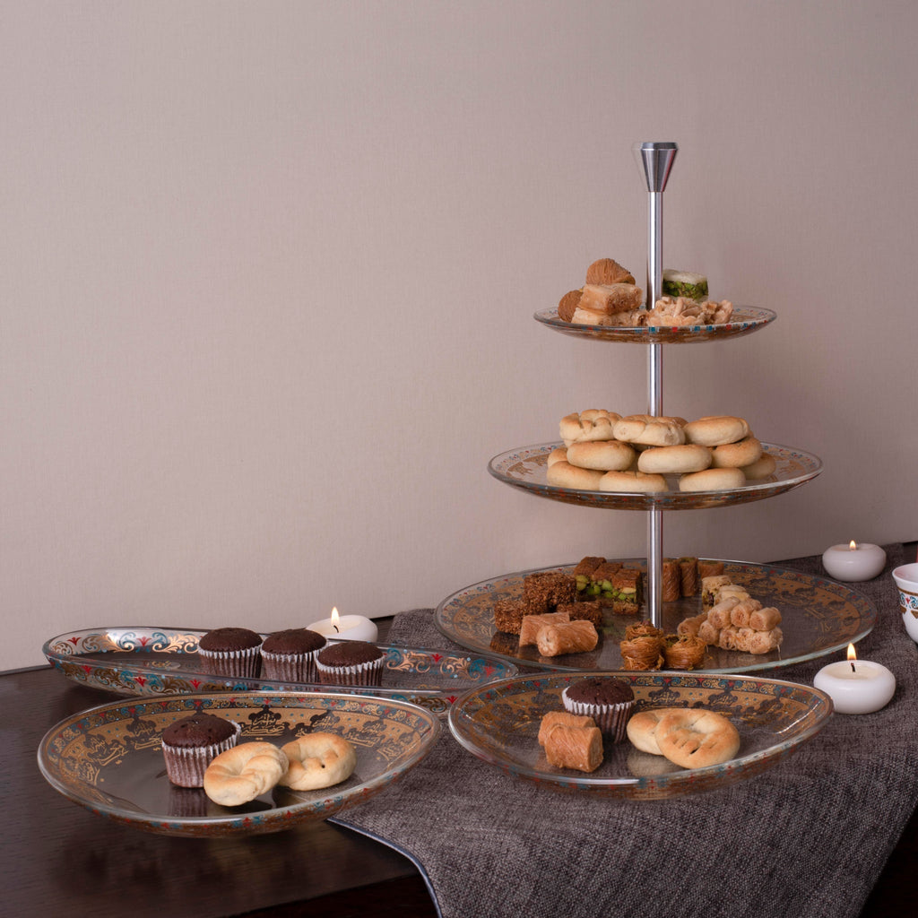 Dimlaj Suroor Set of 6 Pcs Plates (Gold) - Premium Glass Plates from Suroor By Dimlaj - Just $315! 