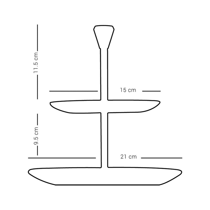 Dimlaj Kareem 2 Tiered Tray (Gold)