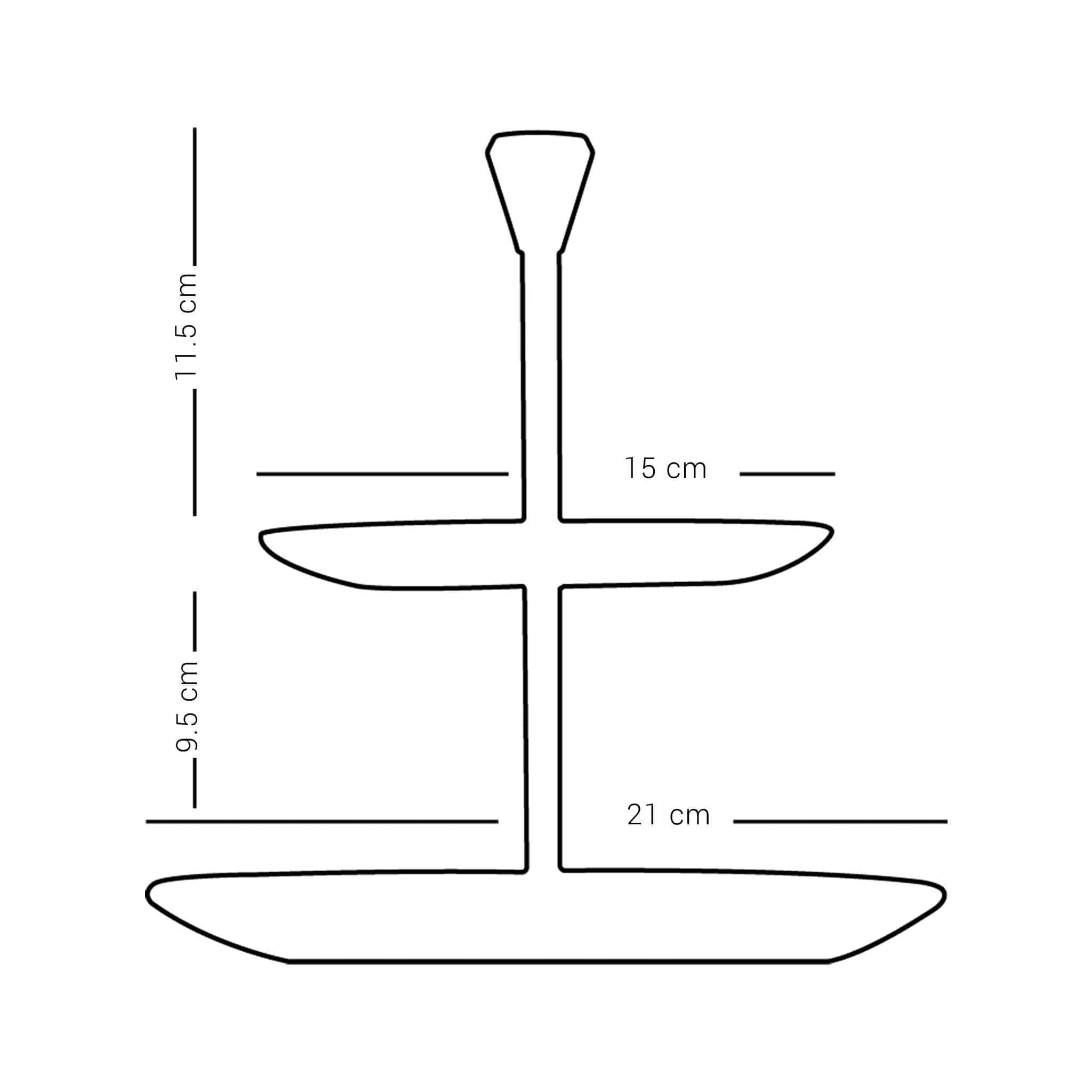 Dimlaj Suroor 2 Tiered Tray (Platinum) - Premium Stands from Suroor By Dimlaj - Just $265! 