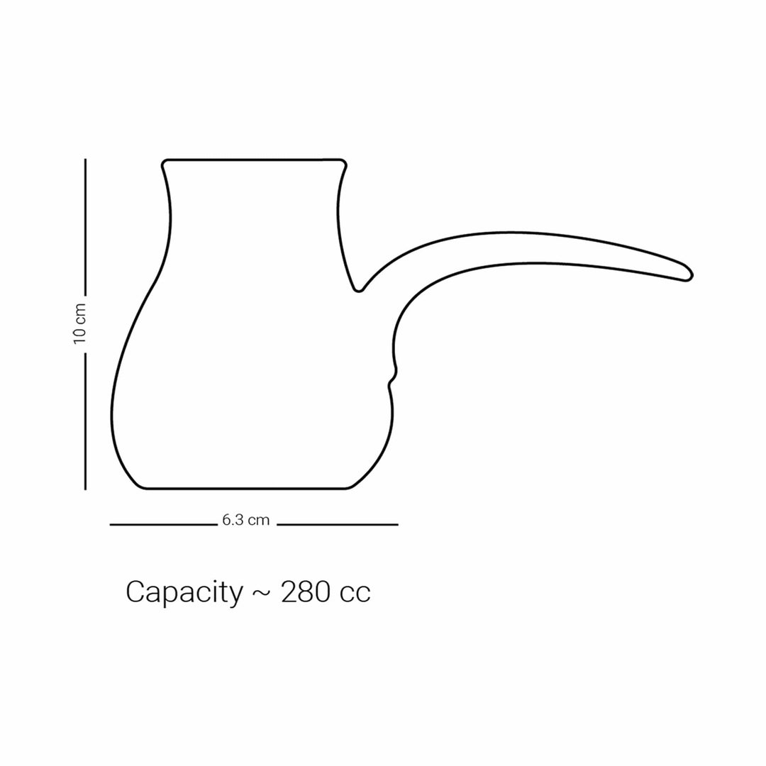 Dimlaj Kareem Small Turkish Coffee Pot (Platinum)