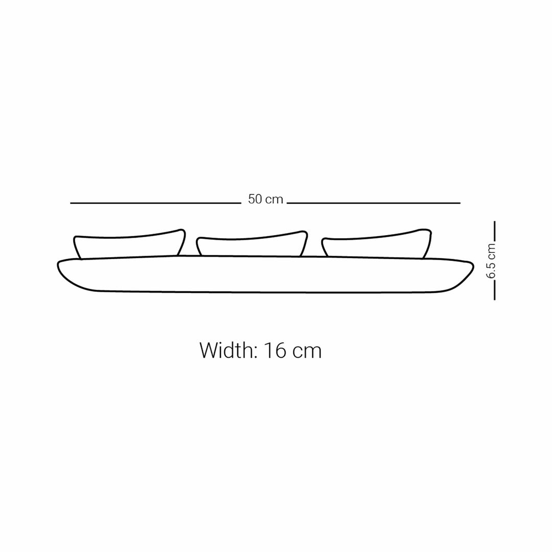 Dimlaj Kareem Set of 4 Pcs Papaya Bowls (Platinum)