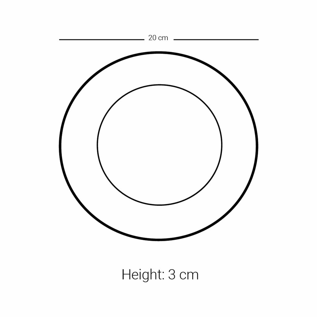 Dimlaj Suroor Set of 6 Pcs Plates (Platinum) - Premium Glass Plates from Suroor By Dimlaj - Just $370! 