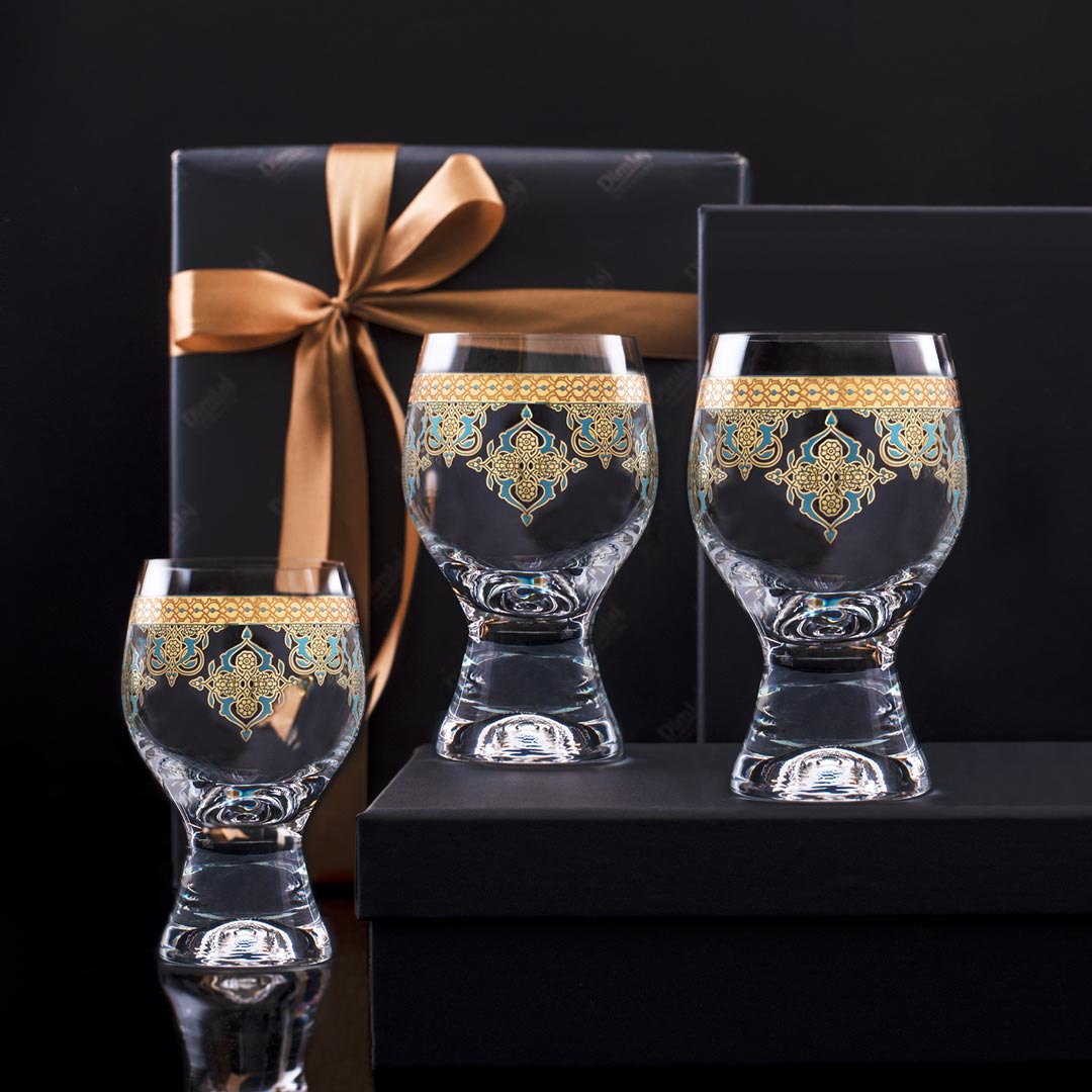 Dimlaj Rayhan Set of 6 Pcs Goblet Stems (Gold)