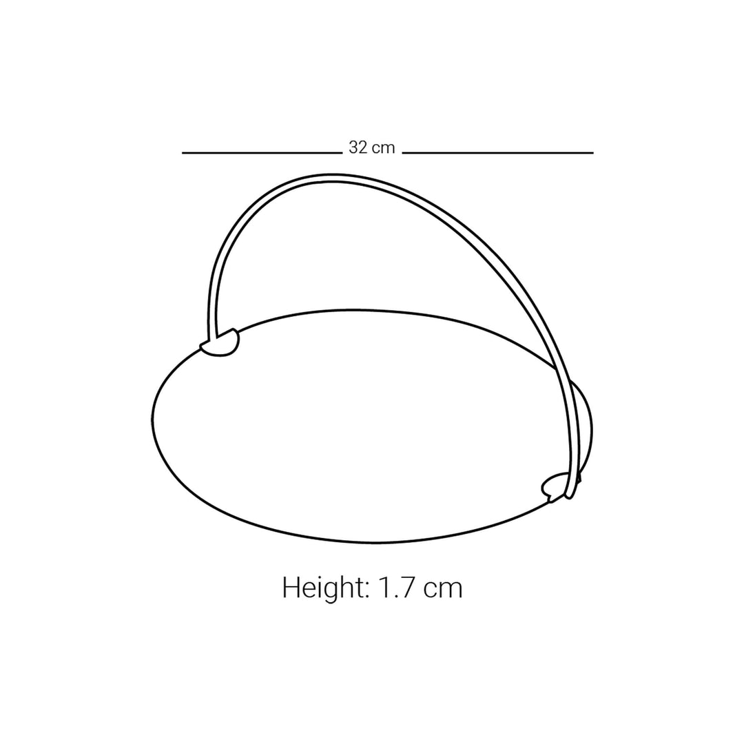 Dimlaj Suroor Large Serving Tray with Handle (Gold)