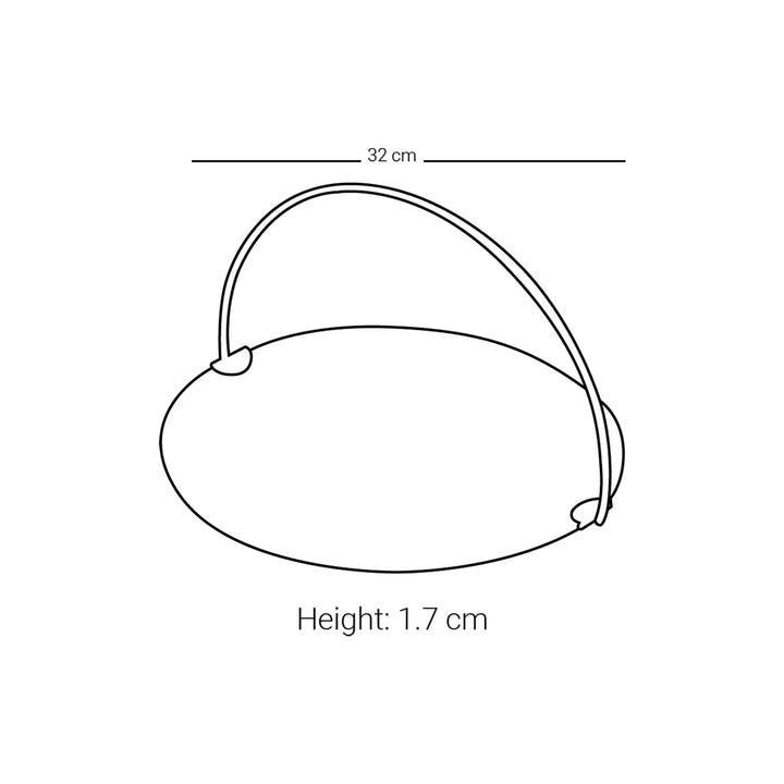 Dimlaj Suroor Large Serving Tray with Handle (Gold)