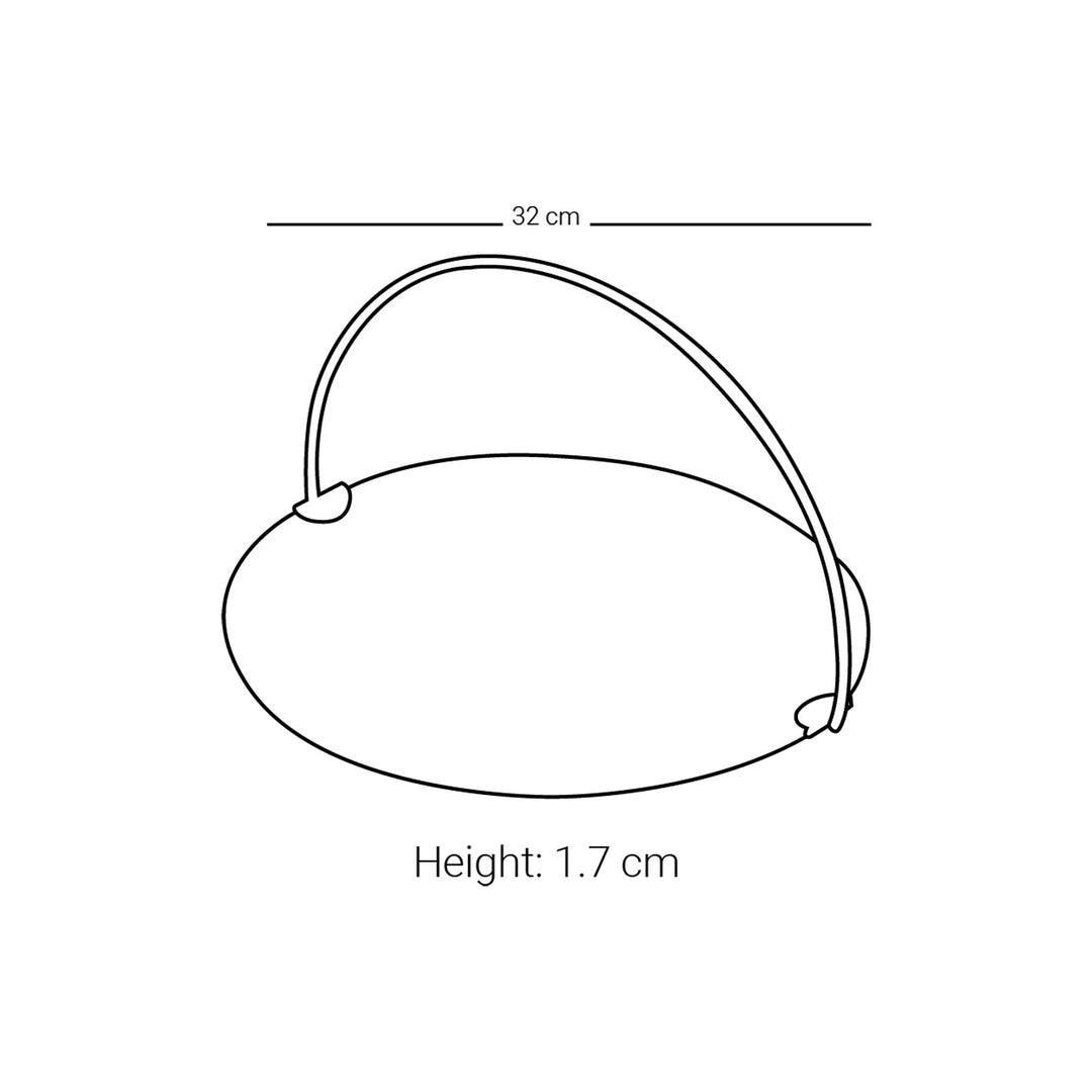 Dimlaj Ivory Large Serving Tray with Handle (Gold)